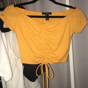 Off Shoulder Tye Crop Top